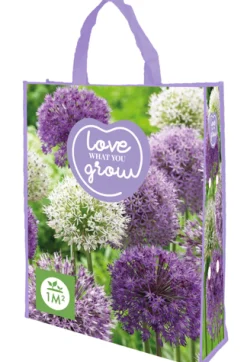 ohgreen Bloembollen|Ecocheques|1 shopping bag met allium paars-wit mix 'love what you grow'