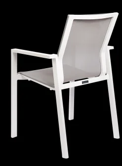 ohgreen Tuinmeubelen|Armstoel Norris wit/licht grijs