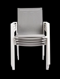 ohgreen Tuinmeubelen|Armstoel Norris wit/licht grijs