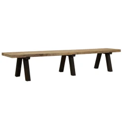 ohgreen Tuinmeubelen|Bank Castle met zwarte poten 300x42