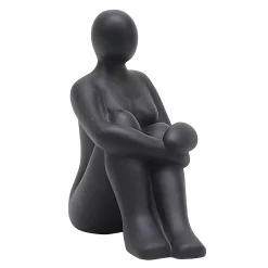 ohgreen Beelden|Beeld zittende vrouw fiberterrazzo 26,5cm