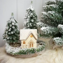 ohgreen Deco Verlichting Binnen|Besneeuwd huisje met led verlichting