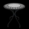 ohgreen Tuinmeubelen|Bistrotafel Rodin d60cm mozaiek zwart/wit