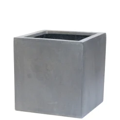 ohgreen Aardewerk|Bloembak Fiberstone kubus 40x40cm grijs