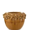 ohgreen Potten En Vazen|Bloemp bloem keramiek oker l (21x21x16cm)