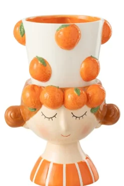 ohgreen Potten En Vazen|Bloempot 2 delen sinaasappel meisje dolomiet