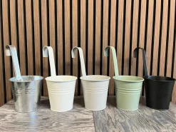 ohgreen Metaal|Bloempot zink met haak 5 kleuren