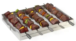 ohgreen Accessoires En Onderhoud|Brochettehouder uit rvs voor 5 stuks 35,5x26,5x4,5cm