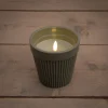 ohgreen Verlichting|Buitenkaars in pot 3d vlam olijf
