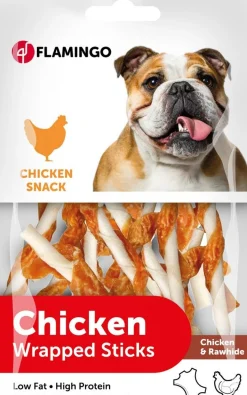 ohgreen Hond Voeding|Chick'n snack wrapped sticks 65g