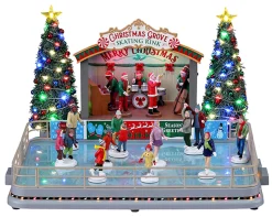 ohgreen Lemax Kerstdorpen|Christmas grove schaatsbaan, met 4,5v adapter