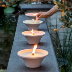 ohgreen Geuren|Citronellakaars in witte schaal - Ginger Love