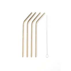 ohgreen Drank|Ecocheques|COCKTAILRIETJES RVS GOUD S/4