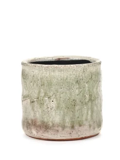 ohgreen Potten En Vazen|Craquelé Pot flame light green d14 h13 cm