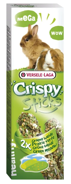 ohgreen Knaagdieren Voeding|Crispy mega sticks konijnen-cavia's "groene weide" - 2 stuks 140g