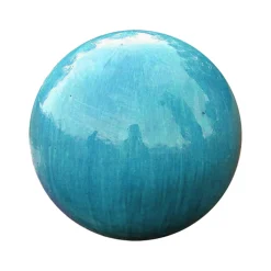ohgreen Beelden|Decoratieve bol geglazuurd oceaanblauw