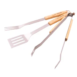 ohgreen Accessoires En Onderhoud|Ecocheques|3-delige standaard set uit rvs en hout FSC 100%