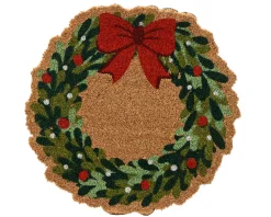 ohgreen Kerstdecoratie|Deurmat kokosvezel krans