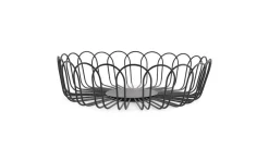 ohgreen Servies|Draadmand 26,5xh7,5 zwart flor