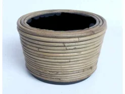 ohgreen Potten En Vazen|Drypot round stripe grey d19h12cm