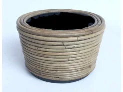 ohgreen Potten En Vazen|Drypot round stripe grey d24h14cm