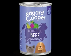 ohgreen Hond Voeding|Edgard & cooper, blik voor adult honden met rund, 400g
