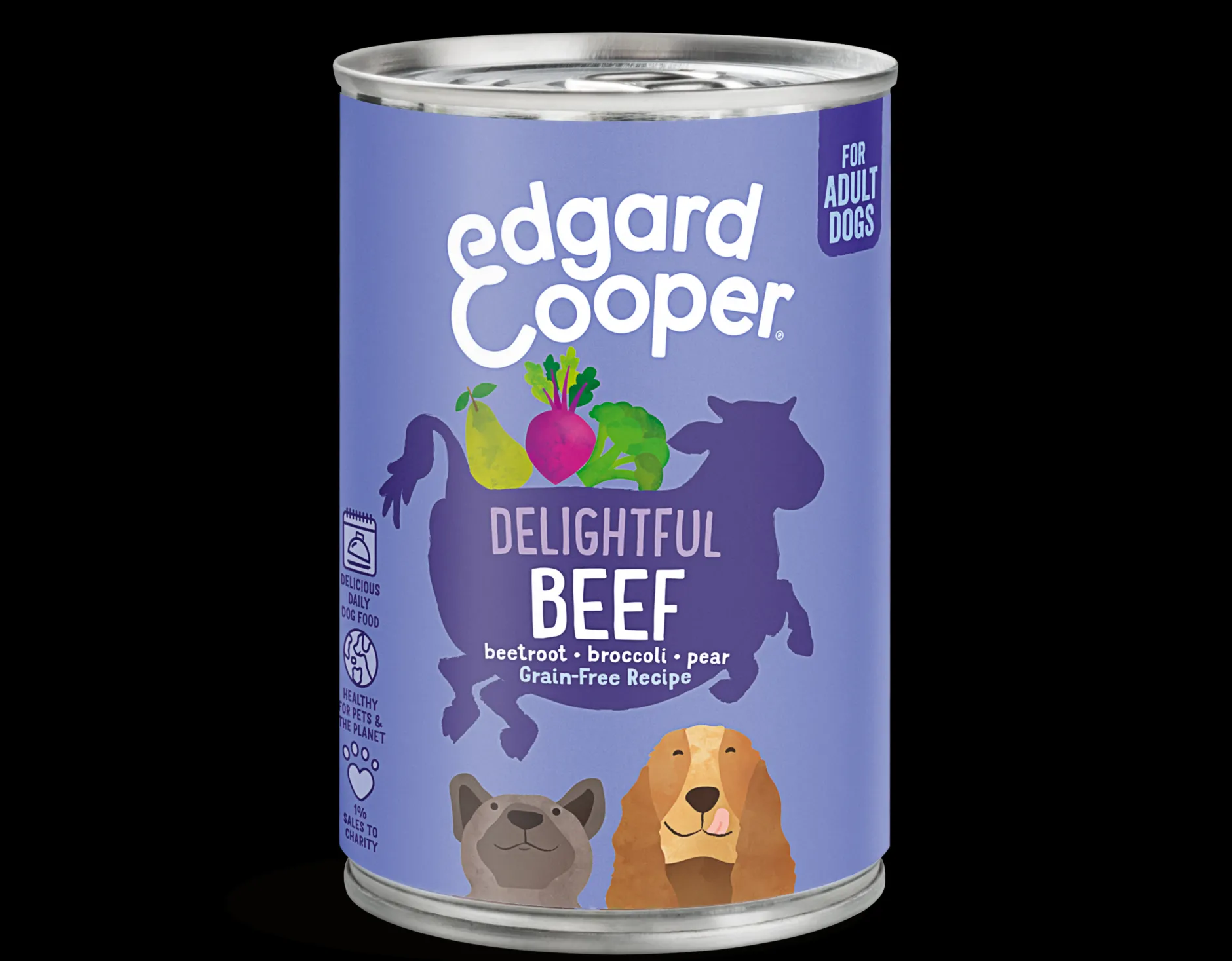 ohgreen Hond Voeding|Edgard & cooper, blik voor adult honden met rund, 400g