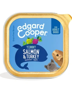ohgreen Hond Voeding|Edgard & cooper, cup voor adult honden met zalm en kalkoen, 150g