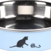 ohgreen Eet-En Drinkpotten|Eetpot kat kena blauw 11,5cm 160ml