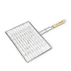 ohgreen Accessoires En Onderhoud|Ecocheques|Elastische grill uit chroom en hout 40x28cm FSC 100%