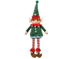 ohgreen Thema Holiday|Kerstdecoratie|Elf polyester zittend, bungelende benen