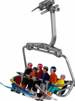 ohgreen Lemax Kerstdorpen|Figuren zittend snowboard 6stuks 1:32(excl. zetel)