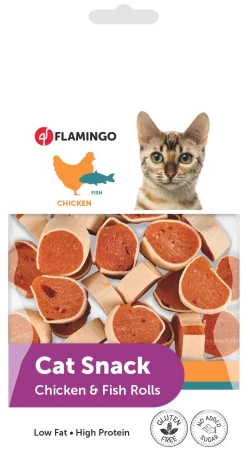 ohgreen Werelddierendag|Kat Voeding|Fish chicken rolls cat 50gr