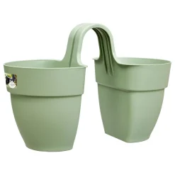 ohgreen Kunststof|Ecocheques|FLOWER TWIN 21CM PISTACHEGROEN