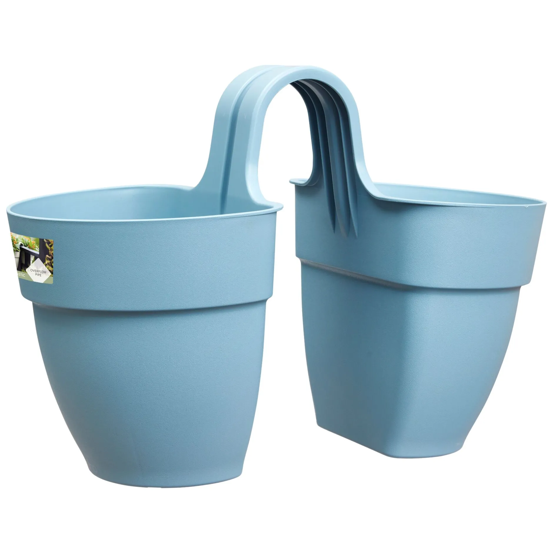 ohgreen Kunststof|Ecocheques|FLOWER TWIN 21CM VINTAGE BLAUW