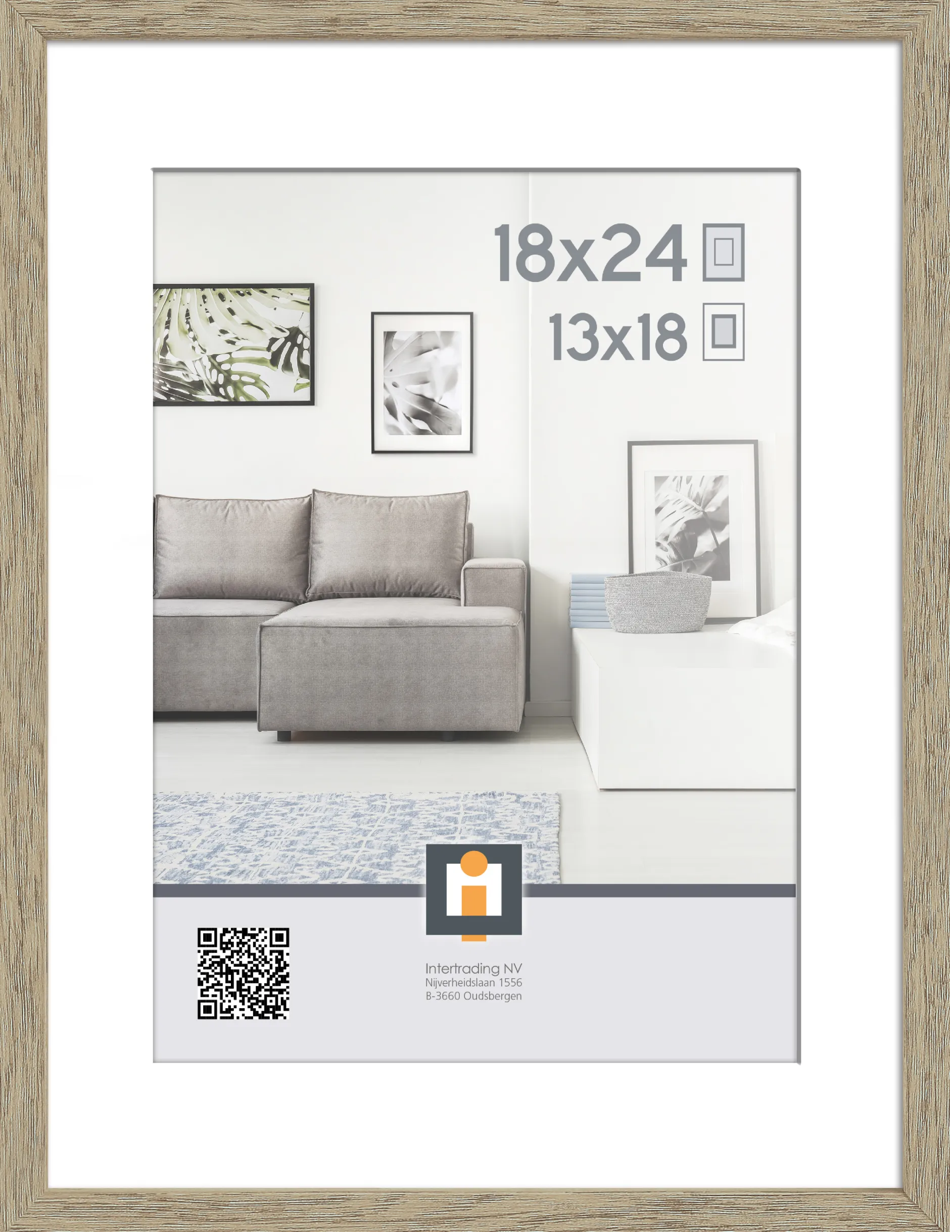 ohgreen Sfeermakers|fotolijst madrid vintage eik 18x24 cm