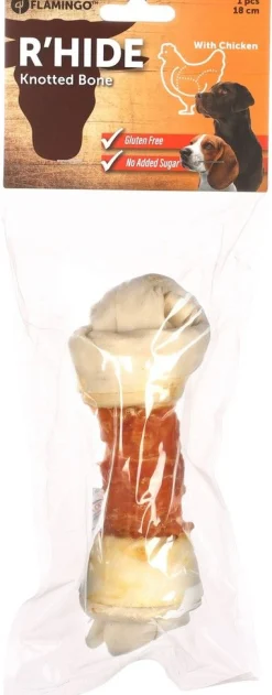 ohgreen Hond Voeding|Geknoopt been kip 18cm