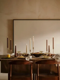 ohgreen Kaarsen|Geribde dinerkaars