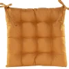 ohgreen Accessoires En Onderhoud|Gewatteerd stoelkussen oker geel 38x38cm