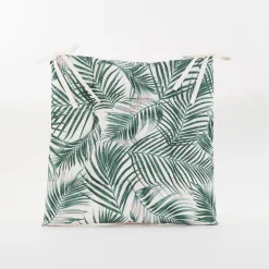 ohgreen Accessoires En Onderhoud|Gewatteerd stoelkussen palm blad 38x38cm