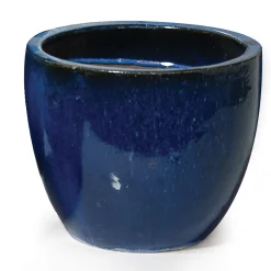 ohgreen Aardewerk|Glazed egg pot blue d23h19