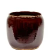 ohgreen Potten En Vazen|Glazed shades Pot costa m brown d21h21