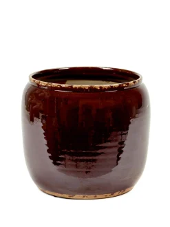 ohgreen Potten En Vazen|Glazed shades Pot costa m brown d21h21