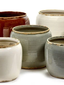 ohgreen Potten En Vazen|Glazed shades Pot costa s grey d18,5h19