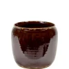 ohgreen Potten En Vazen|Glazed shades Pot costa s brown d18,5h19