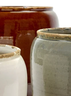 ohgreen Potten En Vazen|Glazed shades Pot costa s white d18,5h19