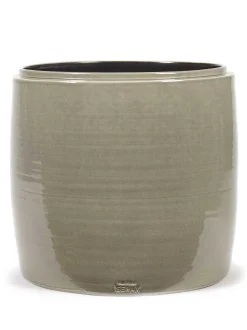 ohgreen Potten En Vazen|Glazed shades Sierpot l38xb38xh38 grijs