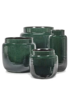 ohgreen Potten En Vazen|Glazed shades Sierpot l40xb40xh36,5 d.groen