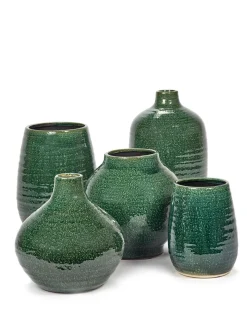ohgreen Potten En Vazen|Glazed shades Vaas s l24xb24x h23,5 d.groen