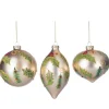 ohgreen Kerstballen|Glazen bal met hulst/berry en juweel